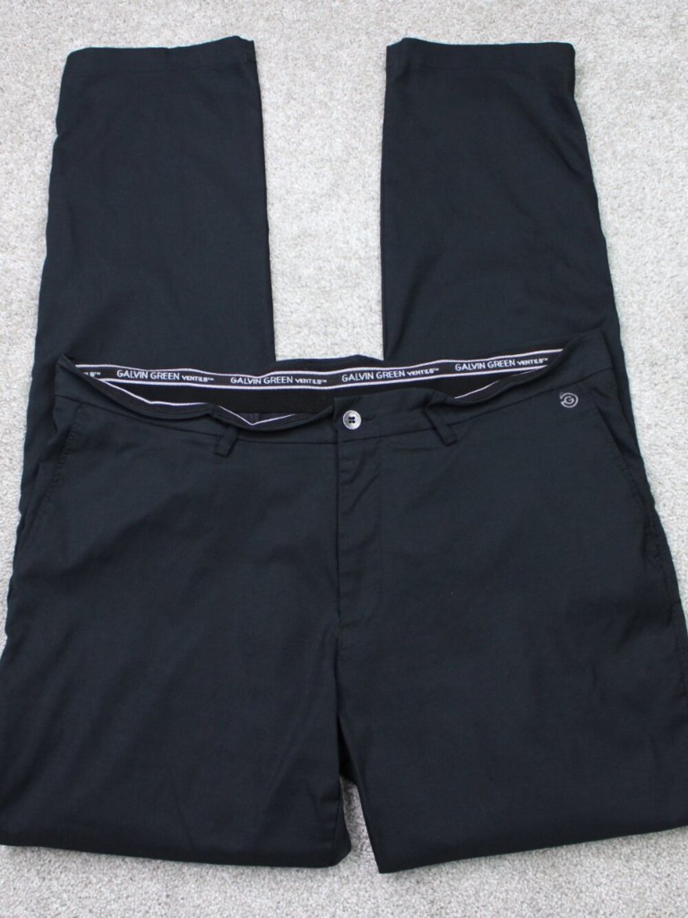 Galvin Green Ventil8 Pants Mens 38x36 Black Performance Golf Trousers Outdoor